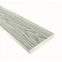 Террасная доска Смарт 3D Полнотелая без паза Дуб беленый