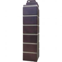 Угол наружный Кирпич Клинкерный 3D Коричнево-Чёрный