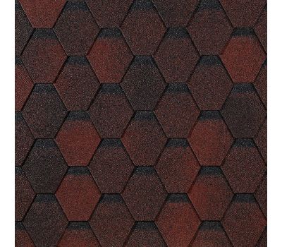 Гибкая черепица Шестигранник Красный от производителя  Docke по цене 359 р